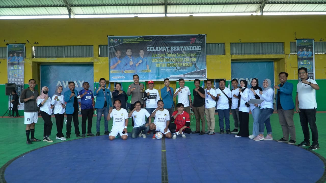 Semarak HUT RI, KNPI Sultra Gelar Turnamen Futsal Berhadiah Puluhan Juta