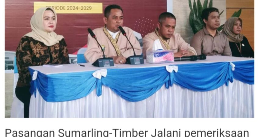 Paslon Sumarlin - Timber Dinyatakan Sehat